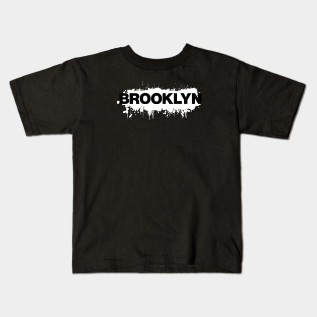 Brookly New York City - Brooklyn NY Bridge Sign Kids T-Shirt by vlada123